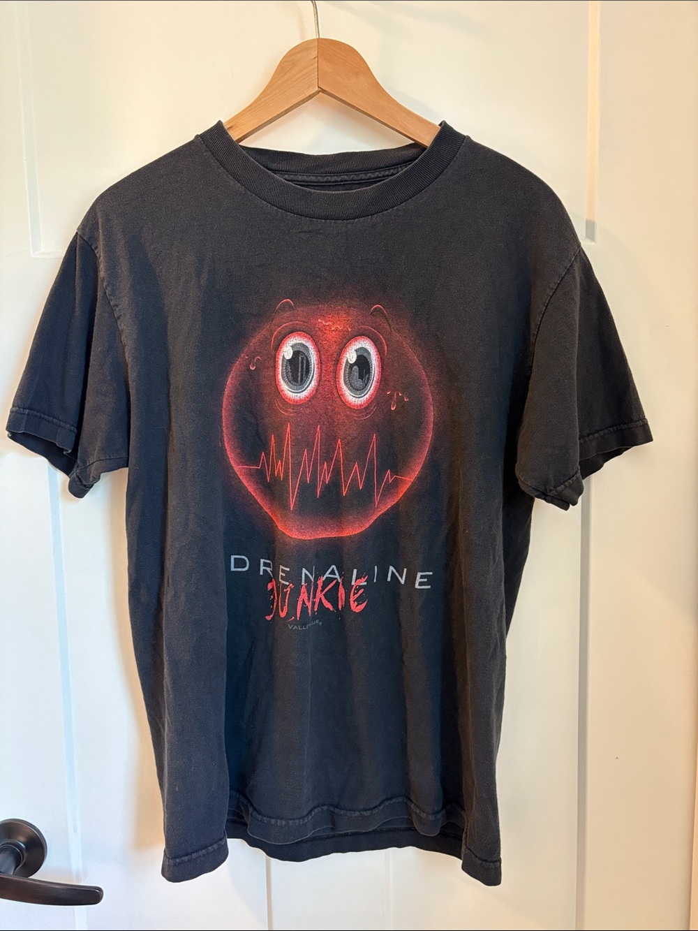 100% cotton Black ValleyFair “Adrenaline Junkie' Graphic tee
